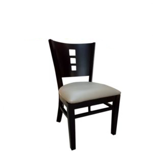 chaise en bois sans accoudoire assise en simili cuir ipoh