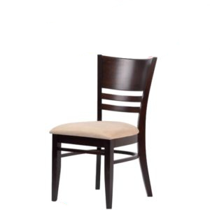 chaise en bois sans accoudoire assise en simili cuir melfi