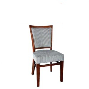 chaise en bois sans accoudoire assise en tissu sabah