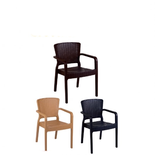 chaise en plastique ibiza antares avec accoudoirs