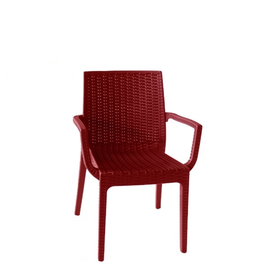 chaise en plastique venizia avec accoudoirs