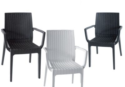 chaise en pvc avec accoudoirs dafne