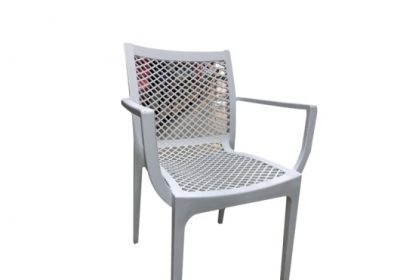 chaise en pvc avec accoudoirs florence