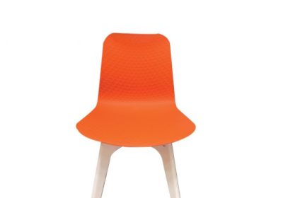 chaise en pvc pieds en bois sans accoudoirs palome