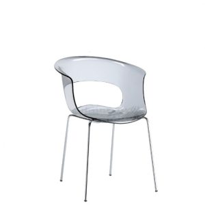 chaise en pvc pieds metalique chrome miss b 300x300