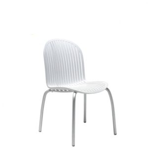 chaise en pvc sans accoudoirs ninfea dinner blanc 300x300