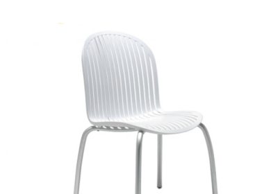 chaise en pvc sans accoudoirs ninfea-dinner blanc