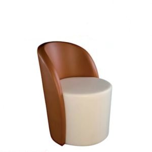 chaise fauteuil en bois et simili cuir gilad