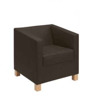 chaise fauteuil en bois et simili cuir vovara