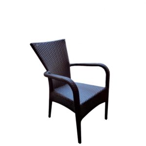 chaise tresse venizia ovale noir 300x300