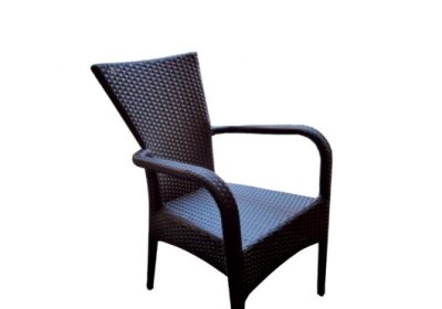 chaise tresse venizia ovale noir