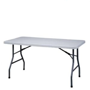 table traiteur en polycarbonnat pliable rectangulaire dim 152 76 75 cm