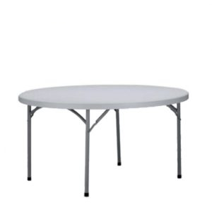 table traiteur en polycarbonnat pliable ronde d 180 x 75 cm