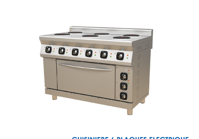 CUISINIERE 6 PLAQUES ELECTRIQUE SUR FOUR 1200x700x850 TC.7KE120