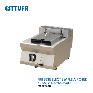FRITEUSE ELECT SIMPLE A POSER 8L 380V 400x630x300 TC.6FE400 300x300