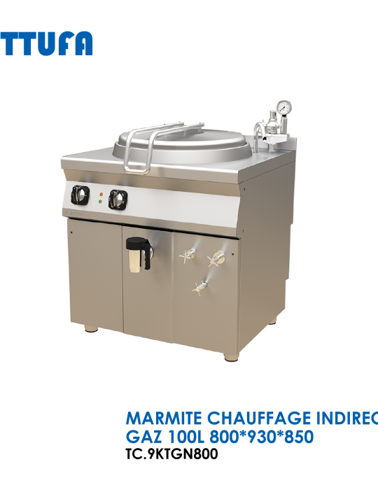 MARMITE CHAUFFAGE INDIRECT GAZ 100L 800x930x850 TC.9KTGN800