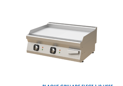 PLAQUE GRILLADE ELECT 1-2 LISSE 1-2 STRIEE A POSER 800x630x300 TC.6IE800