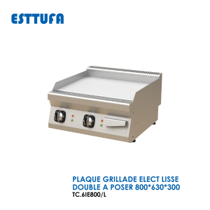 PLAQUE GRILLADE ELECT LISSE DOUBLE A POSER 800x630x300 TC.6IE800 L 300x300