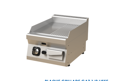 PLAQUE GRILLADE GAZ 1-2 LISSE 1-2 STRIEE A POSER 4060-IZG-LS