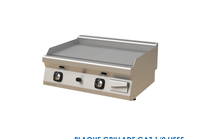 PLAQUE GRILLADE GAZ 1-2 LISSE 1-2 STRIEE A POSER 8060-IZG