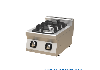 RECHAUD 2 FEUX GAZ A POSER 400x630x300 TC.6OCG400