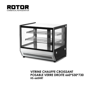 VITRINE CHAUFFE CROISSANT POSABLE VERRE DROITE HS 660HRT 300x300