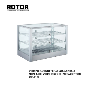 VITRINE CHAUFFE CROISSANTS 3 NIVEAUX VITRE DROITE RTR 115L 300x300