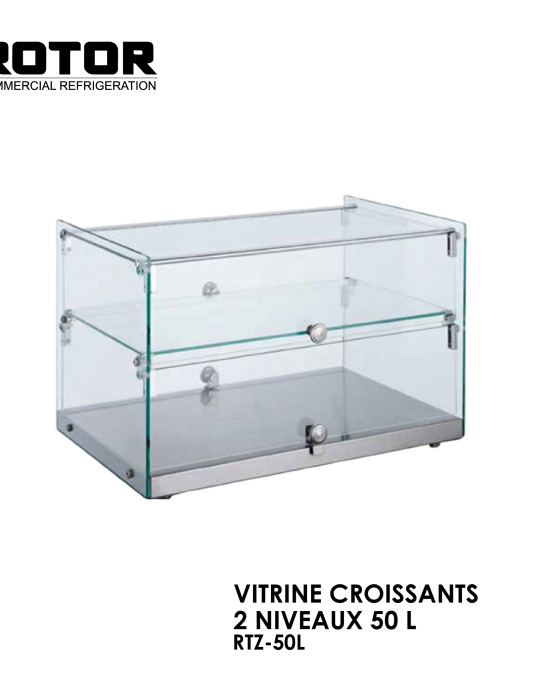 VITRINE CROISSANTS 2 NIVEAUX 50 L RTZ-50L