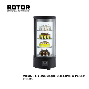 VITRINE CYLINDRIQUE ROTATIVE A POSER RTC 72L 300x300