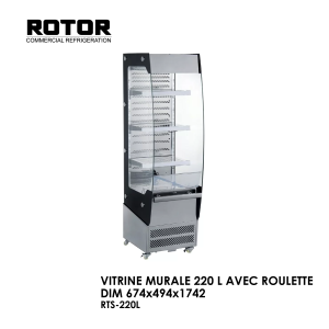 VITRINE MURALE 220 L AVEC ROULETTE DIM 674x494x1742 RTS 220L 300x300