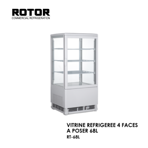 VITRINE REFRIGEREE 4 FACES A POSER 68L RT 68L 300x300