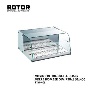VITRINE REFRIGEREE A POSER VERRE BOMBEE DIM 730x650x400 RTW 40L 300x300