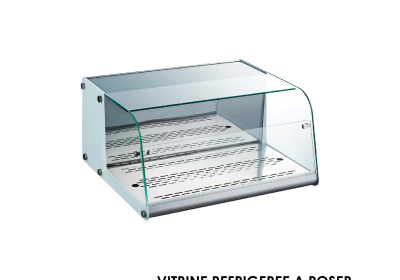 VITRINE REFRIGEREE A POSER VERRE BOMBEE DIM 730x650x400 RTW-40L