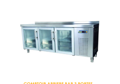 COMPTOIR ARRIERE BAR 3 PORTES VITREE 2000x600x1020S VITREE 1500x600x1020 TPS 63 GD H