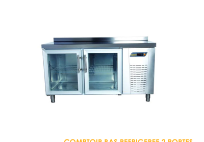 COMPTOIR BAS REFRIGEREE 2 PORTES AVEC TIRROIRS 1500x600x550 TPG 62 L D