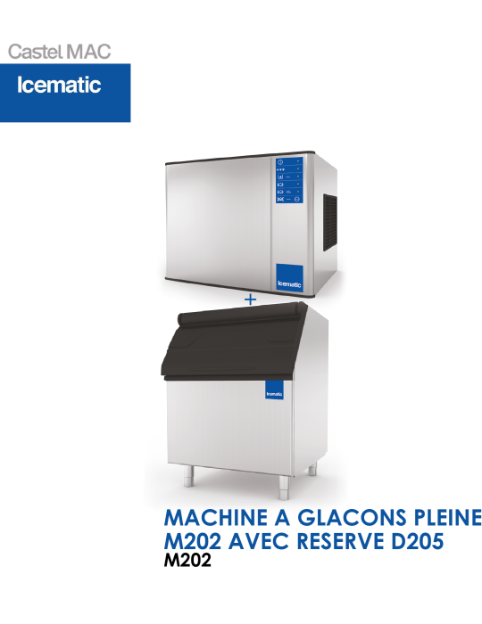 MACHINE A GLACONS PLEINE M202 AVEC RESERVE D205 M202-1