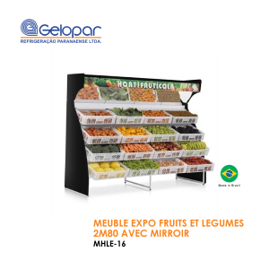 MEUBLE EXPO FRUITS ET LEGUMES 2M80 AVEC MIRROIR MHLE 16 300x300