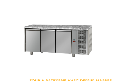 TOUR A PATISSERIE AVEC DESSUS MARBRE POUR PLAQUES 60x40 1500x800x850 TPP 82MT