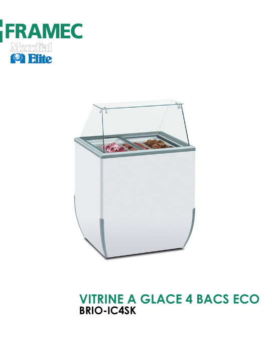 VITRINE A GLACE 4 BACS ECO BRIO-IC4SK