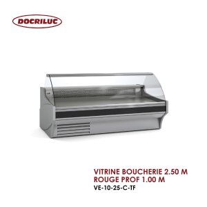 VITRINE BOUCHERIE 2.50 M ROUGE PROF 1.00 M VE 10 25 C TF 300x300