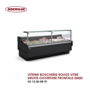 VITRINE BOUCHERIE ROUGE VITRE DROITE OUVERTURE FRONTALE 2M50 VE 12 25 RR TF 300x300