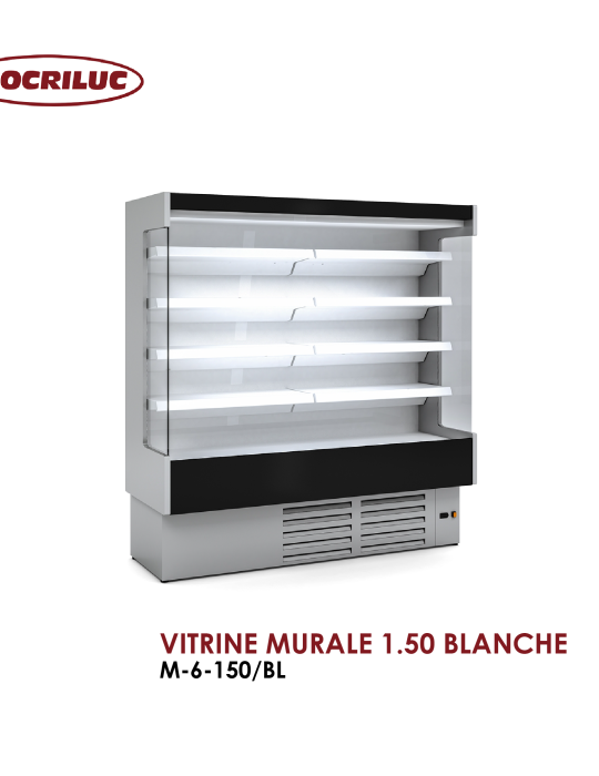VITRINE MURALE 1.50 BLANCHE M-6-150-BL