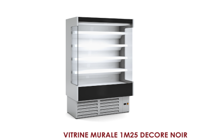VITRINE MURALE 1M25 DECORE NOIR M-6-125