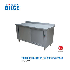 TABLE CHAUDE INOX 2000x700x850 TBC 200 300x300