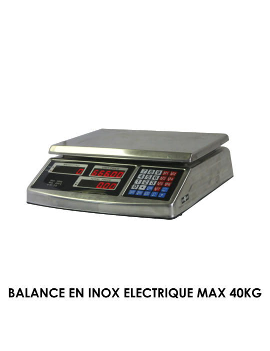 BALANCE EN INOX ELECTRIQUE MAX 40KG