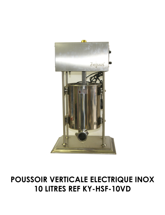 POUSSOIR VERTICALE ELECTRIQUE INOX 10 LITRES REF KY-HSF-10VD